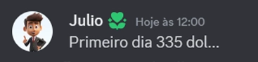 Mensagem de aluno no Discord